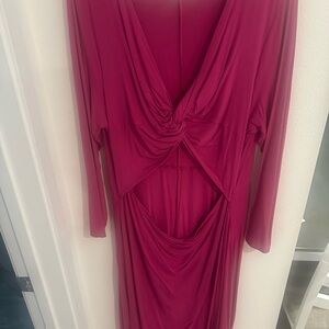 Old Navy Long Sleeve Dress in Rich Pink